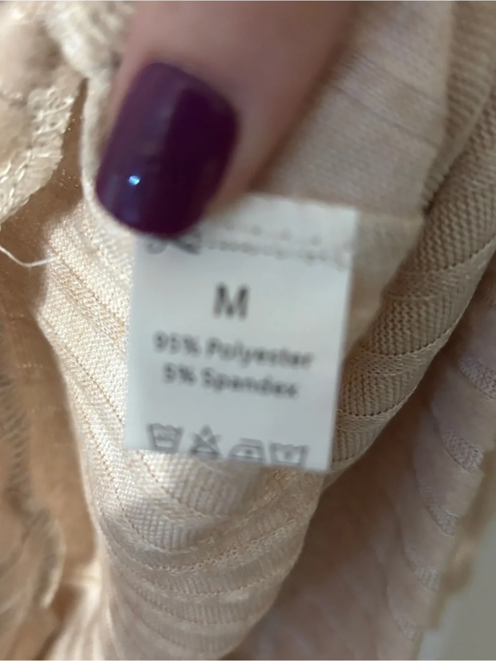Cream Ribbed V-Neck Sweater - Picture 2 of 2